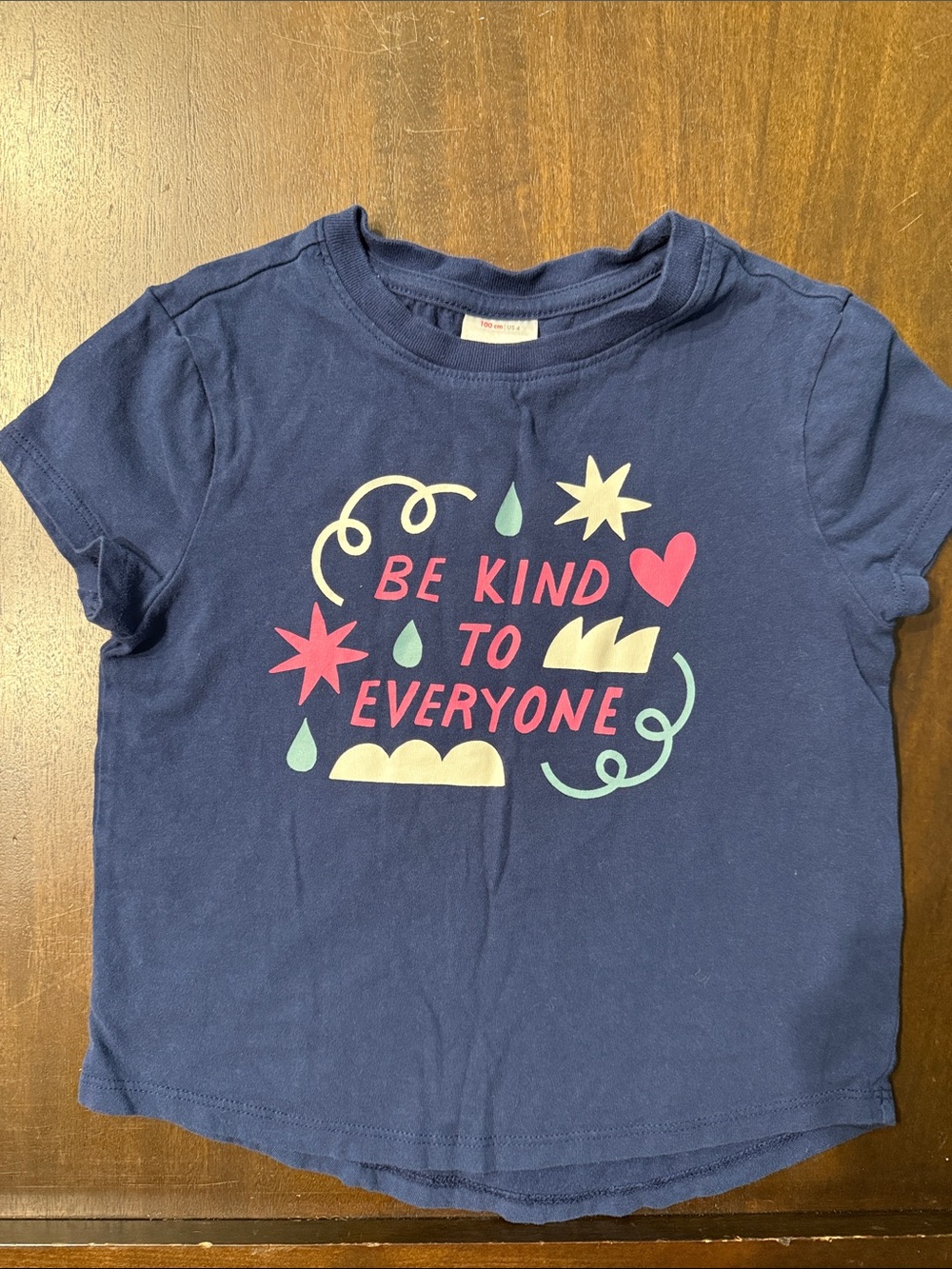 Hanna Andersson Kids Navy 'Be Kind to Everyone' Graphic Tee 4T